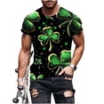 thumbnail image 2 of Blczomt T Shirts for Men Irish St Patricks Day Green Big & Tall T-Shirt Casual Clover Graphic Shamrock Mens Summer Clothes, 2 of 5