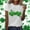#115-White, variant on Haivin Women's St. Patrick's Day Print Short Sleeve T-Shirt, Festive Shamrock Design with Crew Neck, Casual Cotton Top for Holiday Parties and Everyday Wear