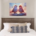 thumbnail image 4 of Kdxio Heart Sky Bird Couple Wall Hanging Tapestries Banner For Bedroom College Dorm Home Living Room Party Decor 29X37 In, 4 of 8