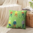 thumbnail image 3 of LALILO Throw Pillow Covers Lovely Cartoon Old People Time Reading Walking Cushion Cover 18" x 18", 2 Pack, 3 of 6