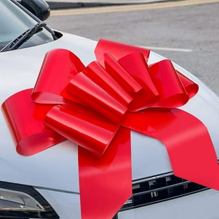 Christmas Car Bow Pull Bow Car Gift Wrapping Bow with 16 ft Christmas Bows  for Cars Decor New Houses Big Gift Bow (1)