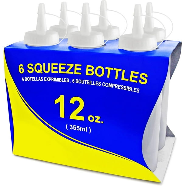 Botella Squeeze New Star Restaurant Quality, 350 ml, juego de 6 unidades, transparente