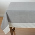 thumbnail image 3 of Saro Lifestyle Banded Border Design Polyester Tablecloth, 3 of 5