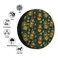 thumbnail image 4 of Salouo Mask Tropical Flower Print Spare Tire Cover 14-17 inch Spare Tire Protector Universal Tough Tire Wheel Cover for Trailer SUV and Truck-17 inch, 4 of 6