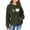Blackish Green, variant on YunPes Girls' Sweatshirts Winter Retro Print Sweatshirts for Teenagers Long Sleeves Cute Sweatshirts Jacket