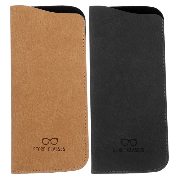 2 fundas blandas para gafas, portátiles, de poliuretano, delgadas, protectoras para gafas de sol y gafas de lectura