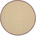 thumbnail image 6 of SAFAVIEH Natural Fiber Jovana Border Seagrass Area Rug, Maize/Burgundy, 6' x 6' Round, 6 of 11
