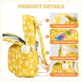thumbnail image 5 of DAKIMOE School Backpack Large Capacity Bookbag Water-Resistant Laptop Backpacks for Teen adults, Lightweight Travel Daypack for Women Middle School College Yellow Flower, 5 of 7