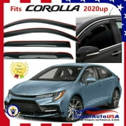 Fit For 2020 up TOYOTA Corolla Chrome Trim WINDOW VISOR RAIN/SUN VENT SHADE