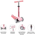 thumbnail image 3 of Radio Flyer Jouet à Bascule pour Enfants Flyer Jr., Jouet à Chevaucher avec Roues Lumineuses, Rose, 3 of 9