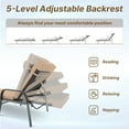 thumbnail image 2 of ALAULM Patio Chaise Lounge Sets Outdoor Armchair Recliner Rattan Adjustable Back 3 Pieces Cushioned Patio Folding Chaise Lounge with Folding Table, 2 of 8