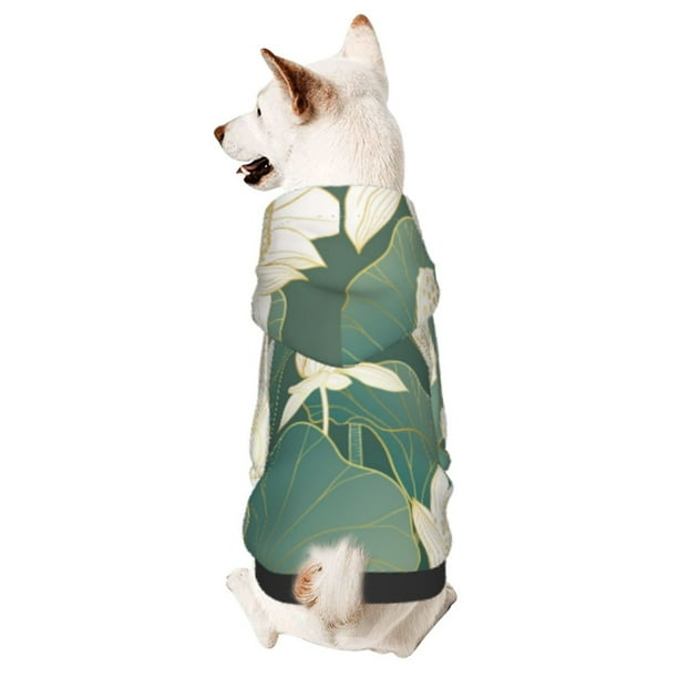 Balery Lotus Golden Line Sudadera con Capucha para Perros Pequeños – Ropa para Mascotas, Disfraz para Perros y Gatos, Ideal para Fiestas y Cosplay-Small