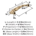 thumbnail image 4 of Amerock Granby 3 inch Center-to-Center Champagne Bronze Cabinet Pull, 10 Pack, 4 of 5