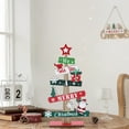 thumbnail image 4 of PONPRNGY 1Pc Wooden Christmas Tree Tabletop Decorations Christmas Centerpieces for Table Rustic Xmas Tiered Tray Decor Table Sign for Holiday Party, 4 of 6
