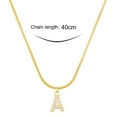 thumbnail image 5 of Kripyery Women Pendant Necklace Letter Hip Hop Inlaid Rhinestone Snake Chain Clavicle Chain Jewelry Gifts, 5 of 8