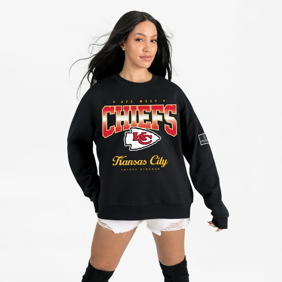 Women's Gameday Couture Black Kansas City Chiefs Powerhouse Play Premium Fleece Sweatshirt