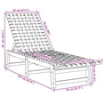 thumbnail image 2 of vidaXL Sun Lounger with Table Black Solid Wood Acacia and Fabric, 2 of 7