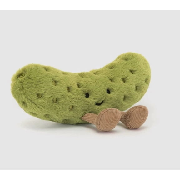 Green Sour Pickle Plush Cute Collectible Soft Stuffed Toy