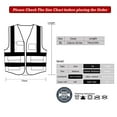 thumbnail image 2 of Emlimny Reflective Safety Vest for Men, XL Size Reflective for Women, High Visibility Security with Pockets Zipper Front Meets ANSI Standards - Black, 2 of 7