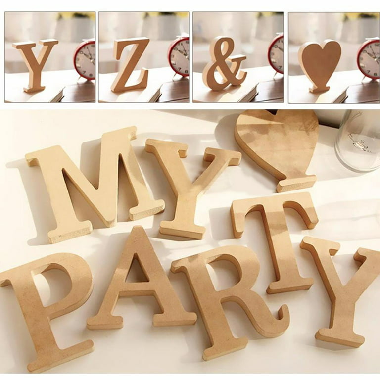  Unfinished Wood Letters 6 inch Q Wood Letters, Wall Decor  Jacklin Font Decorative Standing, Letters Slices Sign Board Decoration