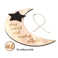 thumbnail image 4 of Yeacher Ramadan Crescent Pattern Decorations DIY Wooden Eid Mubarak Countdown Board Hanging Pendants with Rope Festival Home Decoration, 4 of 7