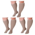 thumbnail image 4 of Minnieouse Calcetines de compresión pantorrilla ancha cuidado de la salud duradero exquisito transpirable hasta la rodilla soporte compresor de Type1 NO1, 4 of 6