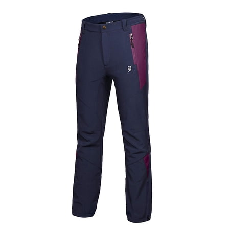 Little Donkey Andy Women's Winter Hiking Ski Snowboarding Pants Softshell Pants Fleece Lined and Water Repellant Navy