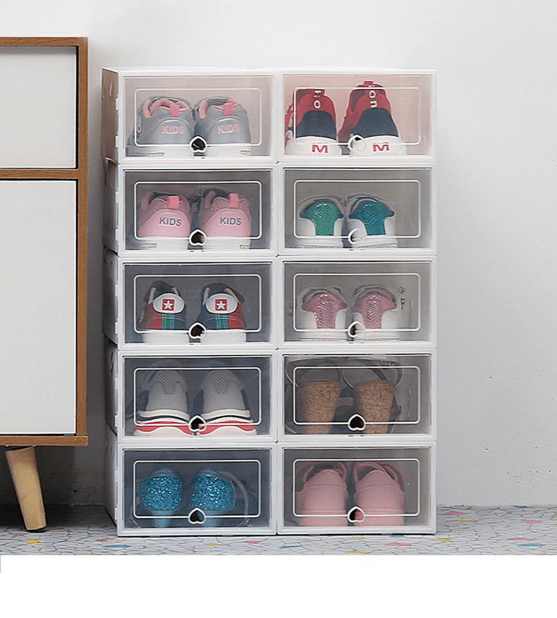 6pc Transparent shoe box storage shoe boxes thickened dustproof shoes organizer 
