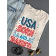 thumbnail image 3 of Usa Born And Raised Neon T-Shirt Women -Image by Shutterstock, Female Large, 3 of 4