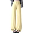 thumbnail image 6 of Ediodpoh Casual High Waist Wide Leg Sun Proof Breathable Summer Fall Comfortable Loungewear Womens Pants Yellow M, 6 of 6