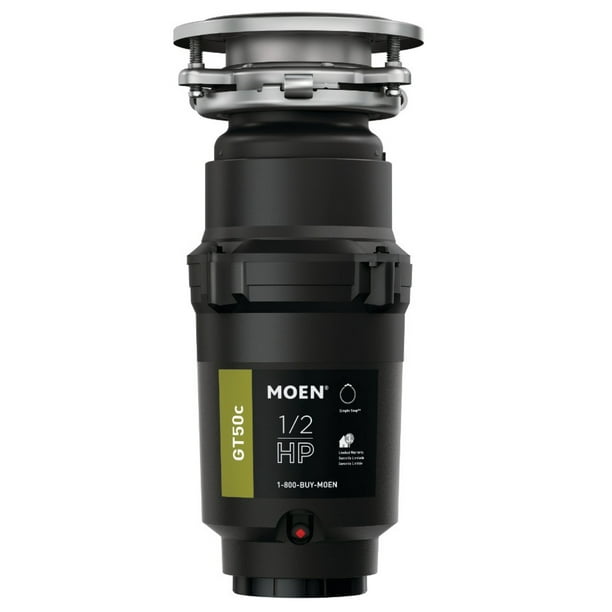 Moen Gt50c Gt Series 1/2 Hp Continuous Garbage Disposal Black