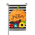 thumbnail image 2 of Striped Gather Pumpkin Garden Flag 2 Sided Applique Thanksgiving, 2 of 3