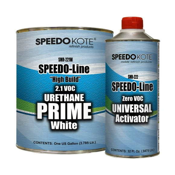 Speedokote This sale is for a gallon kit of Automotive 2.1 Low VOC 2K Urethane Primer WHITE Gallon Kit, SMR-221W/222