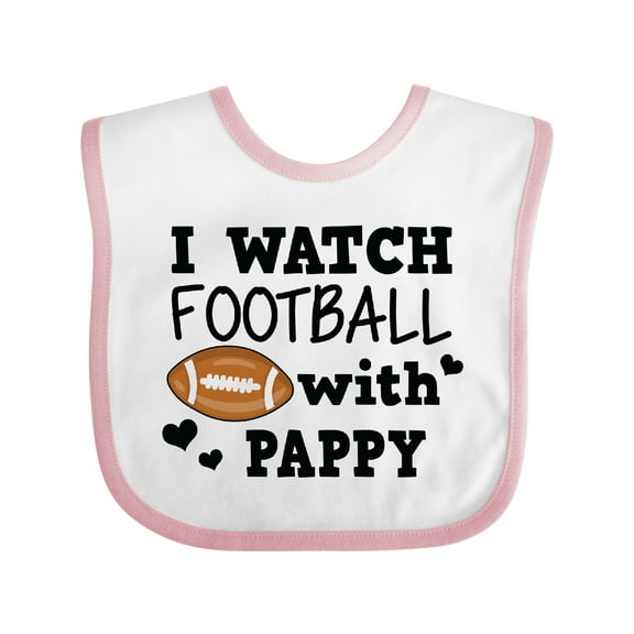 Inktastic I Watch Football with My Pappy Boys Baby Bib