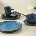 thumbnail image 4 of Stone Lain Albie Stoneware 16 Piece Dinnerware Set, Service for 4, Blue & Black, 4 of 12