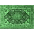 thumbnail image 1 of Ahgly Company Indoor Rectangle Medallion Emerald Green Traditional Area Rugs, 3' x 5', 1 of 4