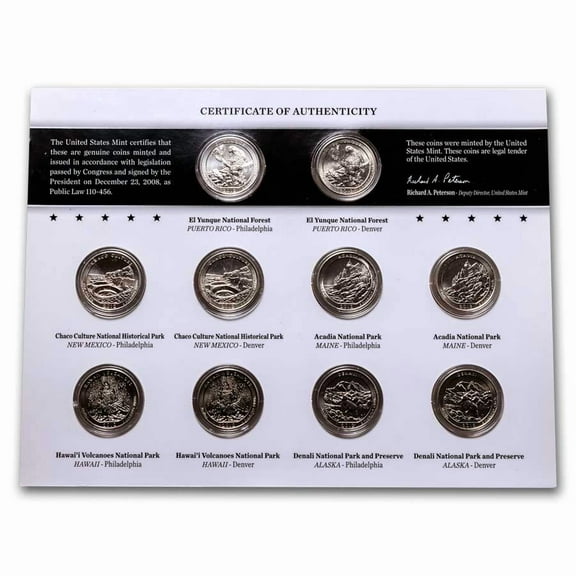 2012 America the Beautiful Quarters Uncirculated Set (US Mint)