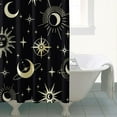 thumbnail image 4 of Gothic Shower Curtain Set - Dark Celestial Moon & Star Print, Mystical Cosmic Bath Decor, Waterproof Polyester 72"Wx72"L, Goth Aesthetic Gift, 4 of 5