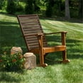 thumbnail image 2 of Linon Capers Outdoor Acacia Wood Rocking Chair with Slatted Back in Natural Oil, 2 of 8