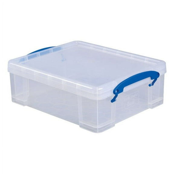 Snap-Lid Storage Bin, 2.14 Gal, 11" X 14" X 5", Clear/blue | Bundle of 5 Each