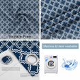 thumbnail image 4 of Navy Blue Morocco Blackout Curtains for Bedroom/Living Room, Thermal Insulated Kitchen Curtains, Modern Abstract Classic Geometric Grommet Darkening Window Treatment Drapes 52"x84"x2, 4 of 8