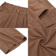 thumbnail image 3 of Pantalones de color puro, pantalones de cintura alta para mujer, pantalones de cintura alta para mujer, pantalones plisados elaborados con cuidado, 3 of 7