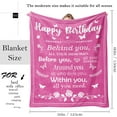 thumbnail image 2 of LHSHID Birthday Gifts for Women/Men/Her/Him Blanket Pink Happy Birthday Decorations Women/Men Throw Blankets Bday Gift for Women/Men Unique Best Birthday Gift Ideas 60"x80", 2 of 5