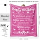 thumbnail image 2 of LHSHID Birthday Gifts for Women/Men/Her/Him Blanket Pink Happy Birthday Decorations Women/Men Throw Blankets Bday Gift for Women/Men Unique Best Birthday Gift Ideas 60"x80", 2 of 5