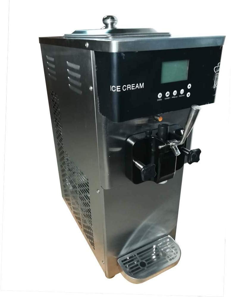 INTSUPERMAI Commercial Soft Ice Cream Machine Table Top Single Cylinder