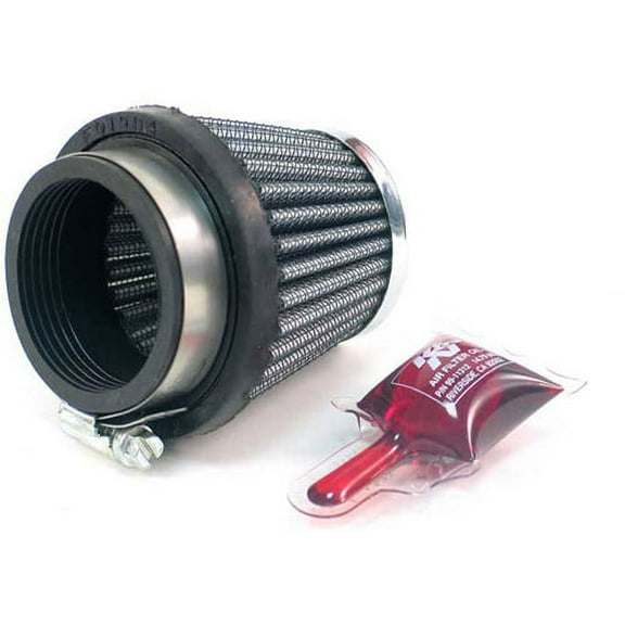 K&N Universal Clamp-On Air Filter: High Performance, Premium, Replacement Engine Filter: Flange Diameter: 1.9375 In, Filter Height: 2.5 In, Flange Length: 0.625 In, Shape: Round Tapered, RC-2500