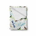 thumbnail image 2 of Dragonfly Soft Flannel Fleece Blanket, Colorful Toned Flying Dragonflies Pattern with Bubbles and Circular Shapes Print, Cozy Plush for Indoor and Outdoor Use, 60" x 80", Multicolor, by Ambesonne, 2 of 6