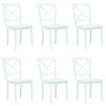 thumbnail image 2 of vidaXL Dining Chairs Side Chair for Dining Room 2 Pcs White Solid Wood Rubber, 2 of 49