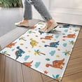 thumbnail image 4 of White Dinosaurs Palms Stars Pattern Door Rugs,Washable Non Slip Door Mats Indoor,Decorative Door Mats,Entry Mat Indoor for Entrance,Bedroom,Kitchen,Bathroom,17"x30", 4 of 6