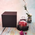 thumbnail image 4 of Rosa eterna en una elegante cúpula de cristal, con luz LED a base de pino, flor preservada, regalo navideño, decoración de mesa, rosa roja, 4 of 5